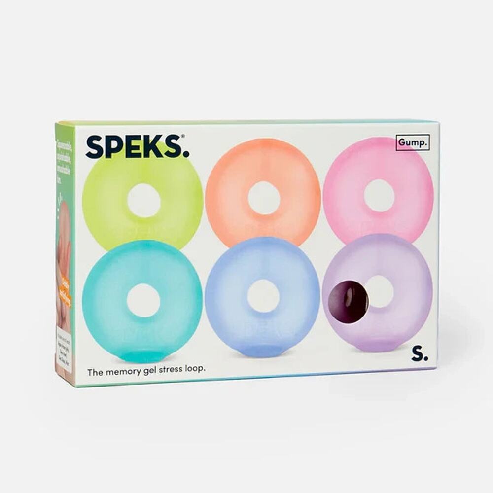 🔥SPEKS Gump Mini Memory Gel Stress Loops 6 Pack Pink Blue Green Purple BNWT🔥